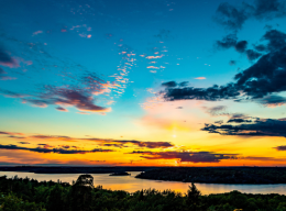 Beautiful evening sunset